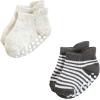 imageHudson Baby Baby Girls NonSkid NoShow SocksBlue Tan