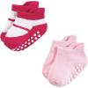 imageHudson Baby Baby Girls NonSkid NoShow SocksPink Black