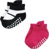 imageHudson Baby Baby Girls NonSkid NoShow SocksPink Black