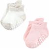 imageHudson Baby Baby Girls NonSkid NoShow SocksPink Green