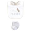 imageHudson Baby Infant Girl Cotton Bib and Sock Set So Loved Roses One SizeLittle Peanut