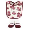 imageHudson Baby Infant Girl Cotton Bib and Sock Set So Loved Roses One SizeSo Loved Roses