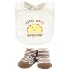 imageHudson Baby Infant Girl Cotton Bib and Sock Set So Loved Roses One SizeTaco Tuesday