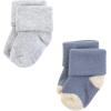 imageHudson Baby Unisex Baby Cotton Rich Newborn and Terry Socks Blue Sage Stripe 06 MonthsBlue Brown Stripes