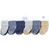imageHudson Baby Unisex Baby Cotton Rich Newborn and Terry Socks Blue Sage Stripe 06 MonthsBlue Brown Stripes