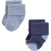 imageHudson Baby Unisex Baby Cotton Rich Newborn and Terry Socks Blue Sage Stripe 06 MonthsBlue Brown Stripes