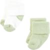 imageHudson Baby Unisex Baby Cotton Rich Newborn and Terry Socks Blue Sage Stripe 06 MonthsBlue Green Heel Toe