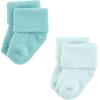 imageHudson Baby Unisex Baby Cotton Rich Newborn and Terry Socks Blue Sage Stripe 06 MonthsBlue Teal Neutral