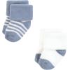 imageHudson Baby Unisex Baby Cotton Rich Newborn and Terry Socks Blue Sage Stripe 06 MonthsBoy Asst Stars