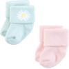 imageHudson Baby Unisex Baby Cotton Rich Newborn and Terry Socks Blue Sage Stripe 06 MonthsLemon Daisy