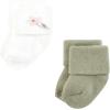 imageHudson Baby Unisex Baby Cotton Rich Newborn and Terry Socks Blue Sage Stripe 06 MonthsPink Dainty Floral