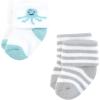 imageHudson Baby Unisex Baby Cotton Rich Newborn and Terry Socks Blue Sage Stripe 06 MonthsSea Characters