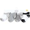 imageHudson Baby Unisex Baby NonSkid NoShow SocksBlack Gray Stripes