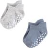 imageHudson Baby Unisex Baby NonSkid NoShow SocksBlue Gray Teal