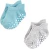 imageHudson Baby Unisex Baby NonSkid NoShow SocksBlue Gray Teal