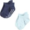 imageHudson Baby Unisex Baby NonSkid NoShow SocksBlue Gray Teal