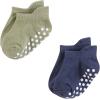 imageHudson Baby Unisex Baby NonSkid NoShow SocksBlue Gray Teal