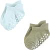 imageHudson Baby Unisex Baby NonSkid NoShow SocksBlue Gray Teal