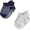 imageHudson Baby Unisex Baby NonSkid NoShow SocksBoy Asst Stripes