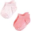 imageHudson Baby Unisex Baby NonSkid NoShow SocksGirl Asst Stripes