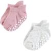imageHudson Baby Unisex Baby NonSkid NoShow SocksMauve Neutral