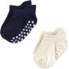 imageHudson Baby Unisex Baby NonSkid NoShow SocksNavy Neutrals