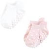 imageHudson Baby Unisex Baby NonSkid NoShow SocksSoft Pink Dot Stripe