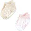imageHudson Baby Unisex Baby NonSkid NoShow SocksSoft Pink Dot Stripe
