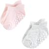 imageHudson Baby Unisex Baby NonSkid NoShow SocksSoft Pink Dot Stripe