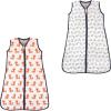 imageHudson Baby Safe Sleep Wearable Muslin Sleeping Bag 2 Pack FoxesPaper Airplane 1218 Months