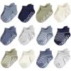 imageHudson Baby Unisex Baby NonSkid NoShow SocksBoy Asst Stripes