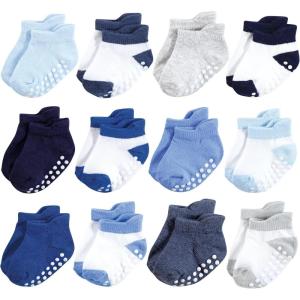 imageHudson Baby Baby Girls NonSkid NoShow SocksBlue