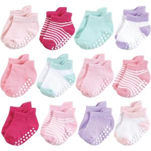 imageHudson Baby Baby Girls NonSkid NoShow SocksPink Lilac
