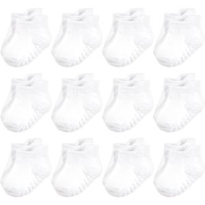 imageHudson Baby Baby Girls NonSkid NoShow SocksWhite