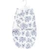imageHudson Baby Unisex Baby Plush Faux Fur Swaddle WrapBlue Toile