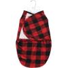 imageHudson Baby Unisex Baby Plush Faux Fur Swaddle WrapBuffalo Plaid