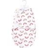 imageHudson Baby Unisex Baby Plush Faux Fur Swaddle WrapModern Rainbow