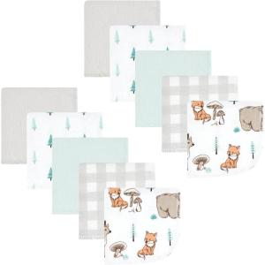 imageHudson Baby Unisex Baby Flannel Washcloths Boy Woodland Pals 12Pk One SizeNeutral Woodland Pals 10pk