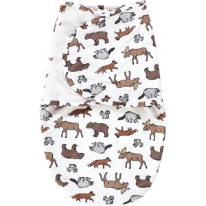 imageHudson Baby Unisex Baby Plush Faux Fur Swaddle WrapAnimal Adventure