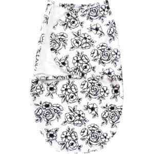 imageHudson Baby Unisex Baby Plush Faux Fur Swaddle WrapBlack Toile