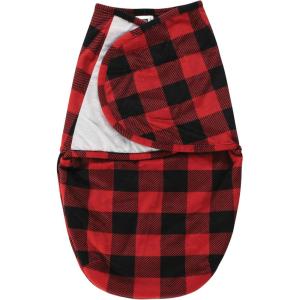imageHudson Baby Unisex Baby Plush Faux Fur Swaddle WrapBuffalo Plaid