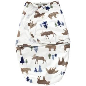 imageHudson Baby Unisex Baby Plush Faux Fur Swaddle WrapMoose Bear