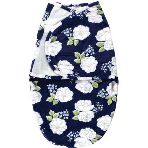 imageHudson Baby Unisex Baby Plush Faux Fur Swaddle WrapWhite Peonies