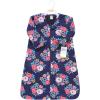 imageHudson Baby Infant Girls Long Sleeve Plush Faux Fur Sleeping Bag Wearable BlanketNavy Bold Floral