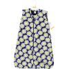 imageHudson Baby Infant Girls Long Sleeve Plush Faux Fur Sleeping Bag Wearable BlanketNavy Daisy