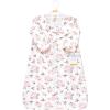 imageHudson Baby Infant Girls Long Sleeve Plush Faux Fur Sleeping Bag Wearable BlanketNeutral Pink Floral
