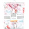 imageHudson Baby Unisex Baby Mink with Sherpa Inner Sleeping Bag Sack Blanket Pink Floral 06 MonthsGirl Woodland