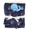 imageHudson Baby Unisex Baby Plush Blanket with Security Blanket Whale One SizeWhale