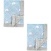 imageHudson Baby Unisex Baby Plush Blanket with Furry Binding and Back Modern Floral 2Piece One SizeElephant 2piece