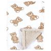 imageHudson Baby Unisex Baby Plush Blanket with Furry Binding and Back Teddy Bears One SizeTeddy Bears